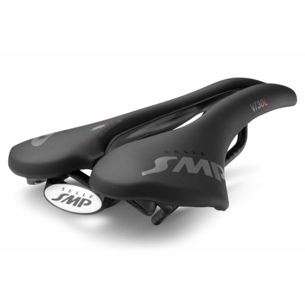 Selle Route/VTT/Gravel SMP VT30C 155x255mm Rails Inox - Noir