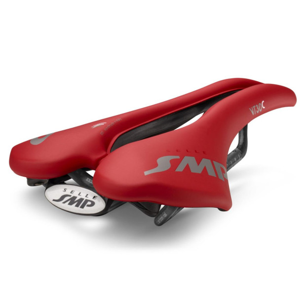 Selle Route/VTT/Gravel SMP VT30C 155x255mm Rails Carbone - Rouge