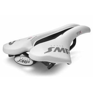 Selle Route/VTT/Gravel SMP VT30C 155x255mm Rails Inox - Blanc