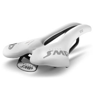 Selle Route/VTT SMP VT30 155x283mm Rails Inox - Blanc