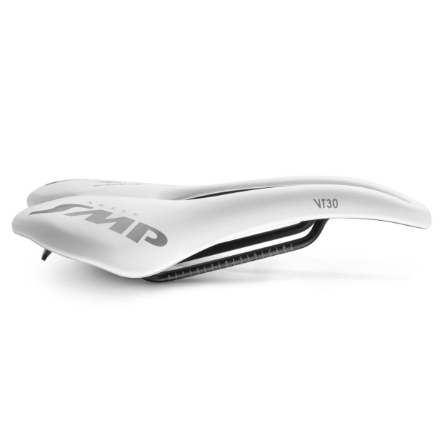 Selle Route/VTT SMP VT30 155x283mm Rails Inox - Blanc