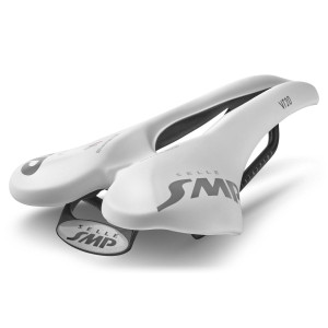 Selle Route/VTT/Gravel SMP VT20 142x280mm Rails Inox - Blanc