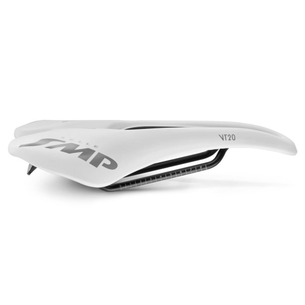 Selle Route/VTT/Gravel SMP VT20 142x280mm Rails Inox - Blanc