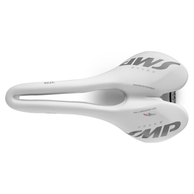 Selle Route/VTT/Gravel SMP VT20 142x280mm Rails Inox - Blanc