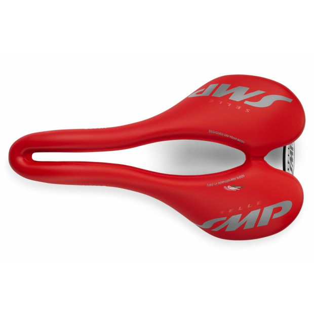 Selle Route/VTT/Gravel SMP VT20C 144x255mm Rails Inox - Rouge