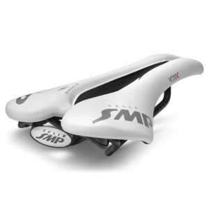 Selle Route/VTT/Gravel SMP VT20C 144x255mm Rails Inox - Blanc