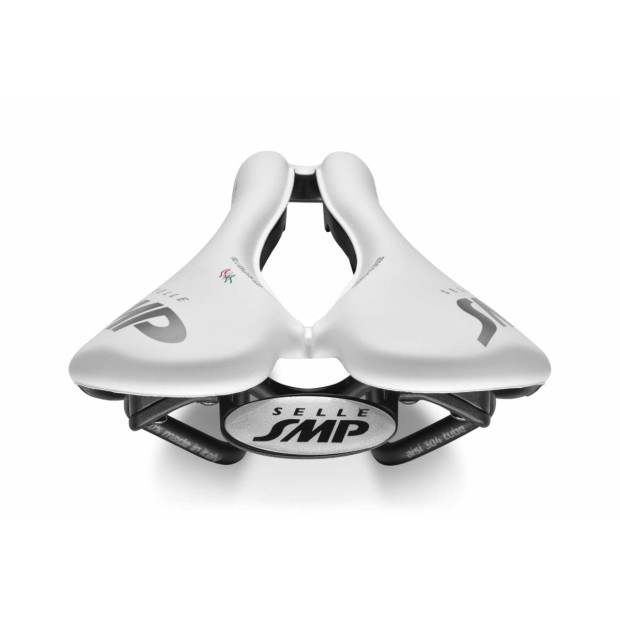 Selle Route/VTT/Gravel SMP VT20C 144x255mm Rails Inox - Blanc