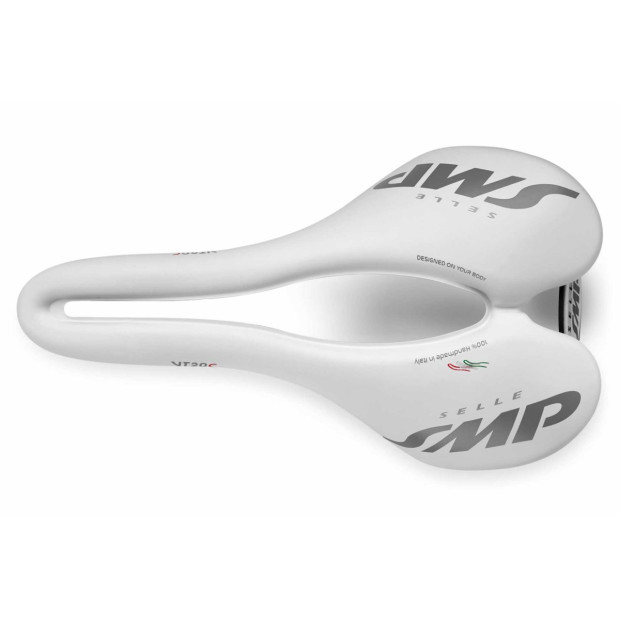 Selle Route/VTT/Gravel SMP VT20C 144x255mm Rails Inox - Blanc