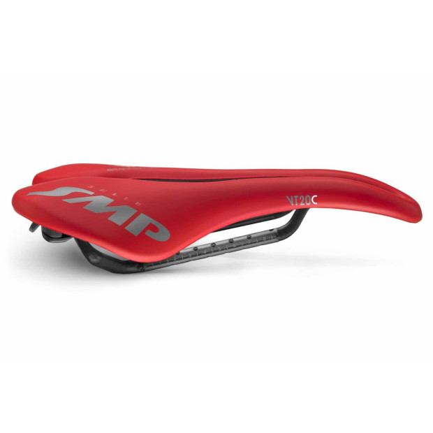 Selle Route/VTT/Gravel SMP VT20C 144x255mm Rails Carbone - Rouge