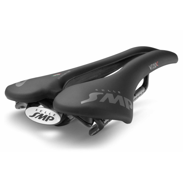 Selle Route/VTT/Gravel SMP VT20C 144x255mm Rails Carbone - Noir