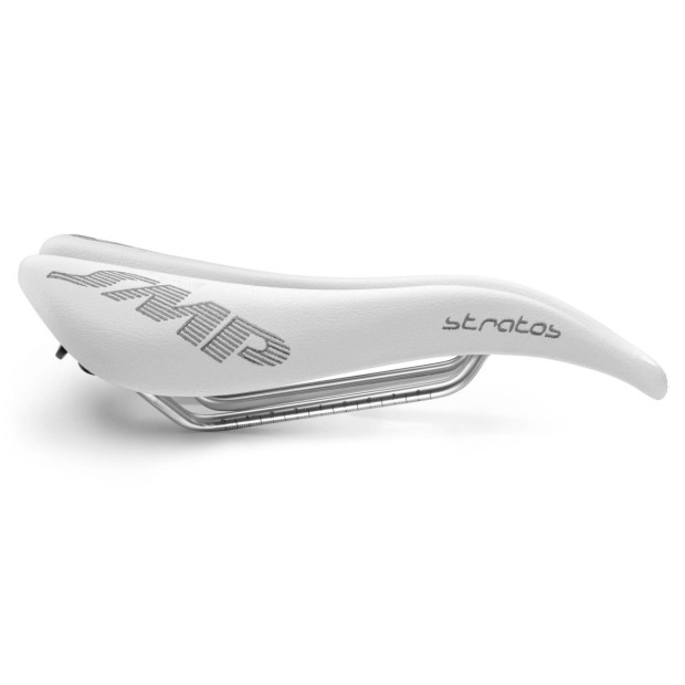 Selle SMP Stratos 131x266mm Rails Inox - Blanc