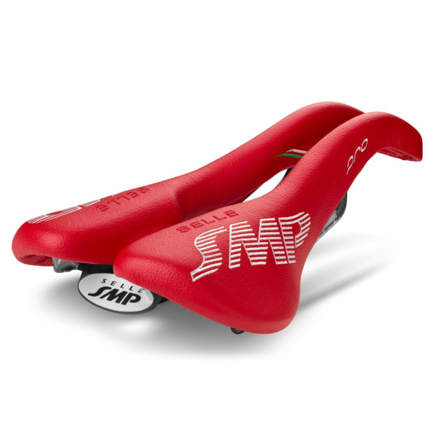 Selle SMP Pro 148x278mm Rails Carbone - Rouge