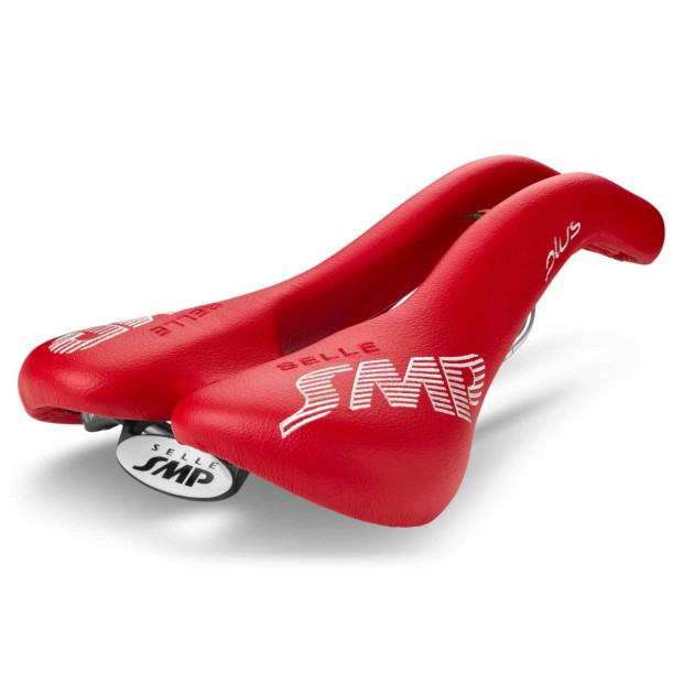 Selle SMP Plus 159x279mm Rails Inox - Rouge