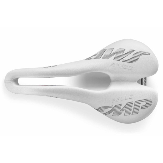 Selle SMP Plus 159x279mm Rails Inox - Blanc