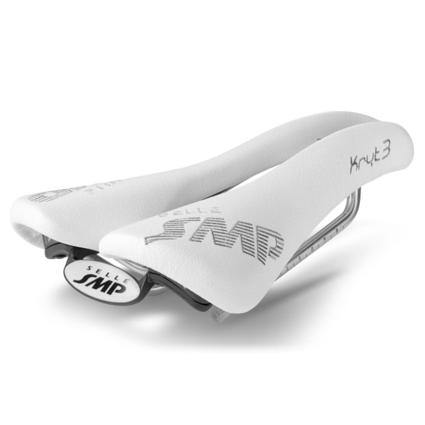 Selle SMP Kryt3 132x245mm Rails Inox - Blanc