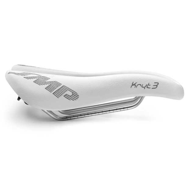 Selle SMP Kryt3 132x245mm Rails Inox - Blanc