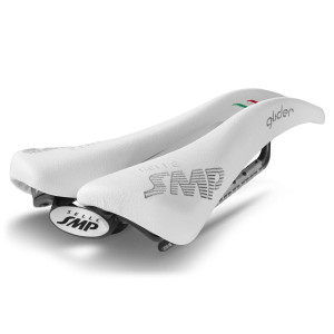 Selle SMP Glider 266x136 mm Rails Carbone - Blanc