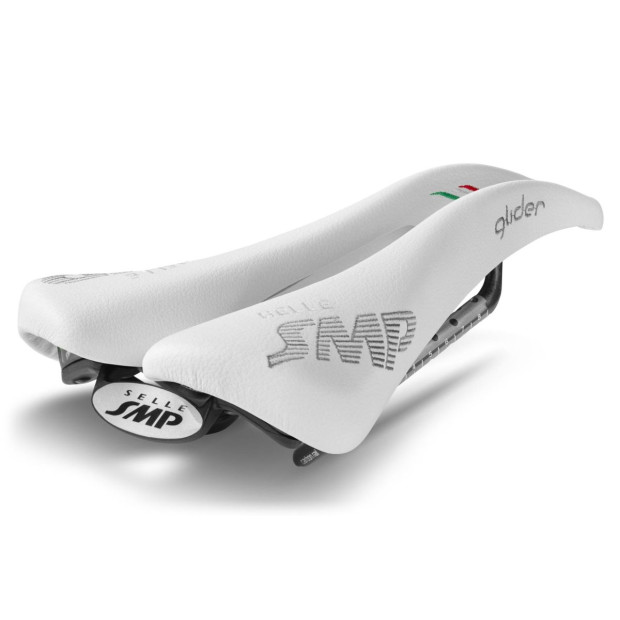 Selle SMP Glider 266x136 mm Rails Carbone - Blanc