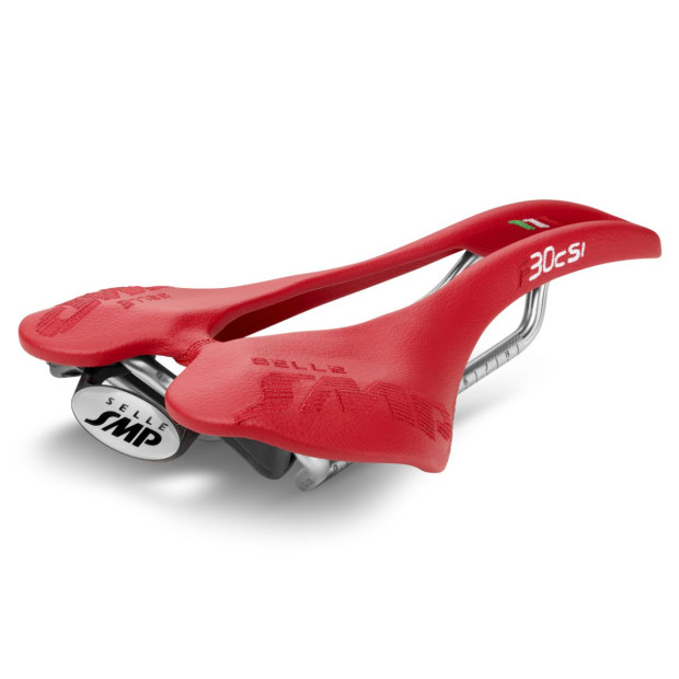 Selle SMP F30Csi 150x250mm Rails Inox - Rouge