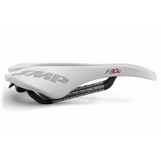 Selle SMP F30C 150x249mm Rails Carbone - Blanc