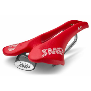 Selle SMP F20 123x277mm Rails Inox - Rouge