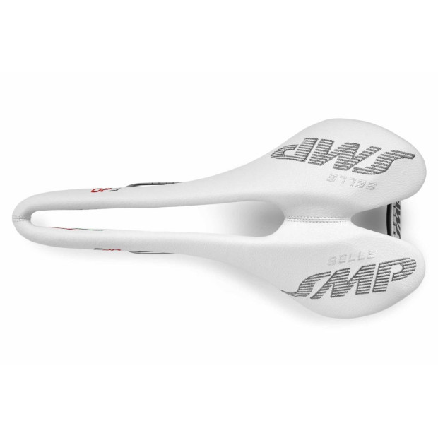 Selle SMP F20 123x277mm Rails Inox - Blanc