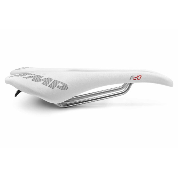 Selle SMP F20 123x277mm Rails Inox - Blanc