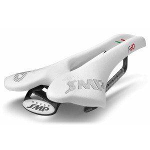 Selle SMP F20 123x277mm Rails Carbone - Blanc