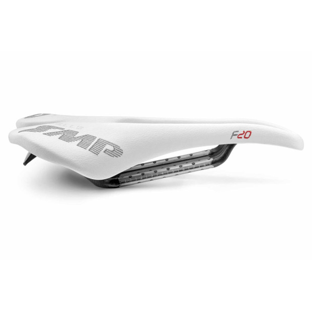 Selle SMP F20 123x277mm Rails Carbone - Blanc