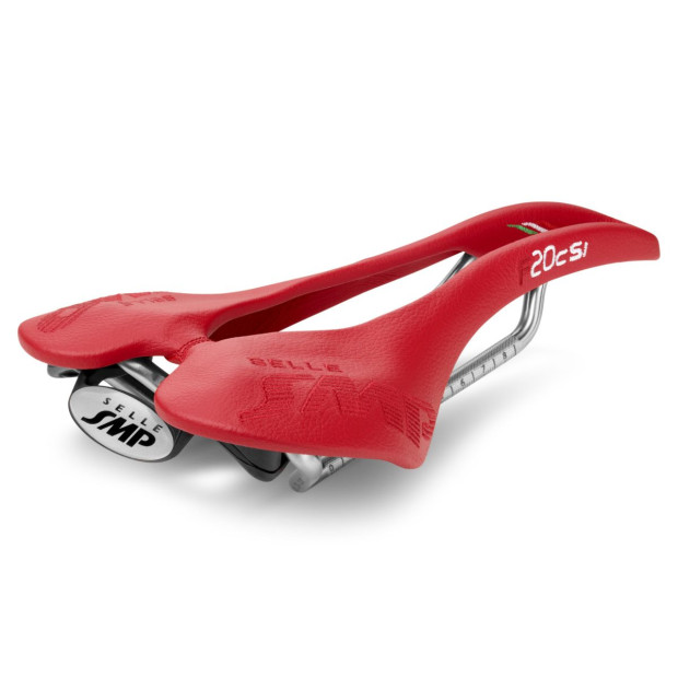 Selle SMP F20Csi 135x250mm Rails Inox - Rouge