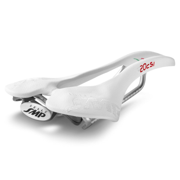 Selle SMP F20Csi 135x250mm Rails Inox - Blanc