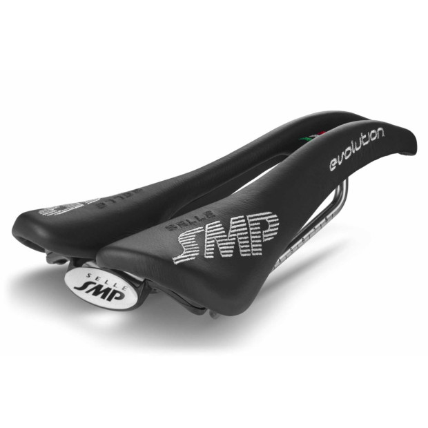 Selle SMP Evolution 129x266mm Rails Inox - Noire