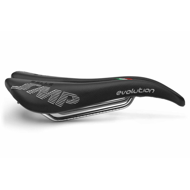 Selle SMP Evolution 129x266mm Rails Inox - Noire