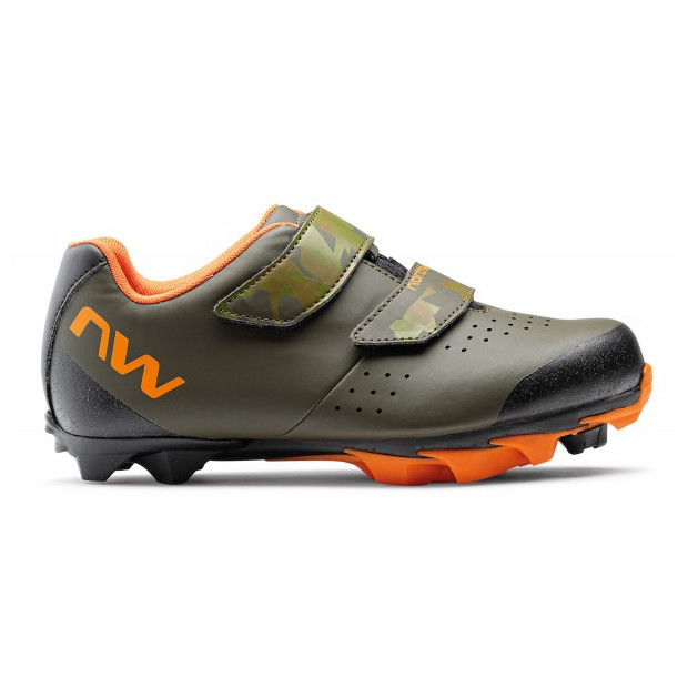 Chaussures VTT Enfants Northwave Origin Junior - Vert Forêt/Orange