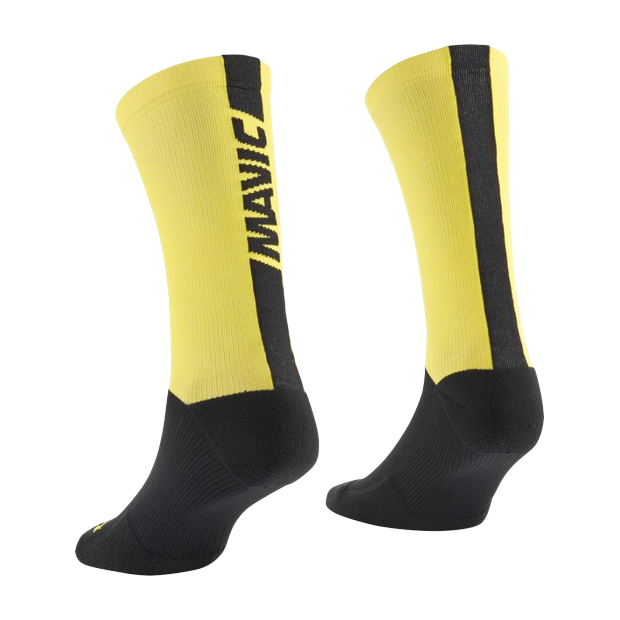 Chaussettes Hautes Mavic Logo - Jaune/Noir