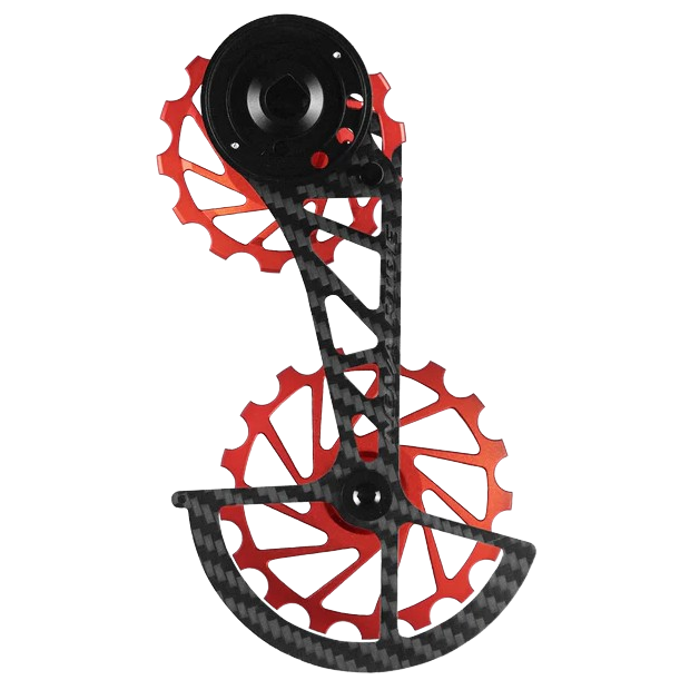Chape de Dérailleur Arrière Carbone et Galets Céramique Nova Ride pour SRAM RED/Force AXS 12 Vitesses
