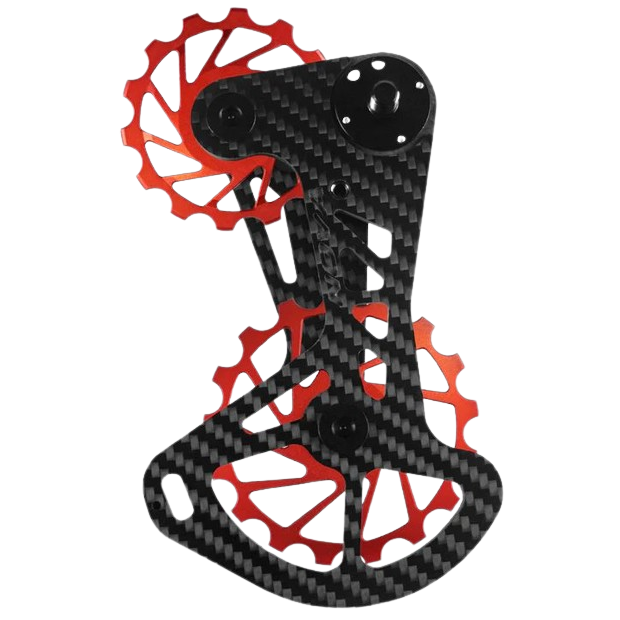 Chape de Dérailleur Arrière Carbone et Galets Céramique Nova Ride pour Shimano SLX/XT/XTR