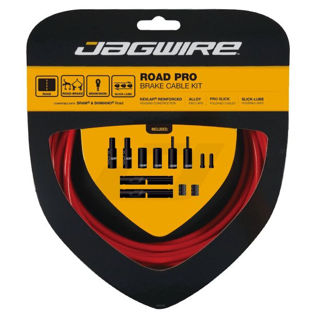 Kit Câbles et Gaines de Frein Jagwire Road Pro - Rouge