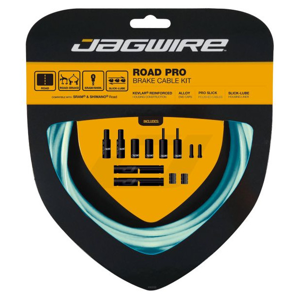 Kit Câbles et Gaines de Frein Jagwire Road Pro - Bianchi Céleste