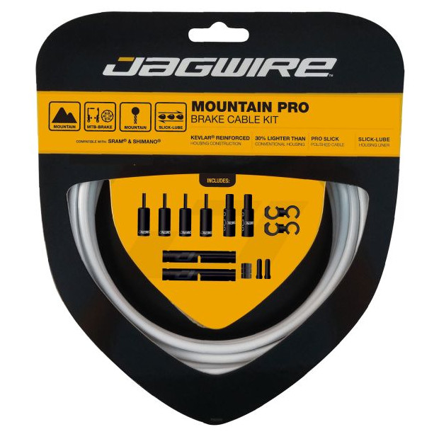 Kit Câbles et Gaines de Frein Jagwire Mountain Pro - Blanc