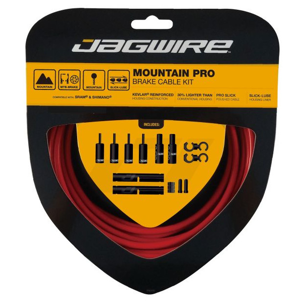 Kit Câbles et Gaines de Frein Jagwire Mountain Pro - Rouge