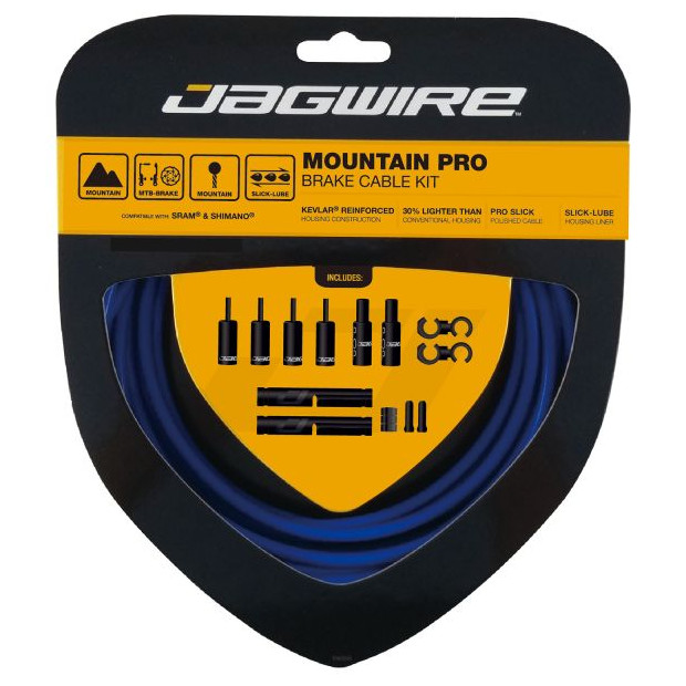 Kit Câbles et Gaines de Frein Jagwire Mountain Pro - Bleu