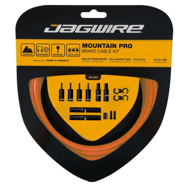 Kit Câbles et Gaines de Frein Jagwire Mountain Pro - Orange