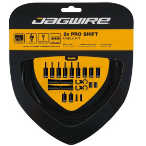 Kit Câbles et Gaines de Dérailleur Jagwire 2X Pro Shift - Noir