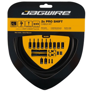 Kit Câbles et Gaines de Dérailleur Jagwire 2X Pro Shift - Noir Furtif