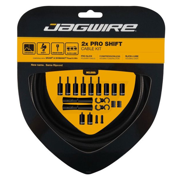 Kit Câbles et Gaines de Dérailleur Jagwire 2X Pro Shift - Noir Furtif