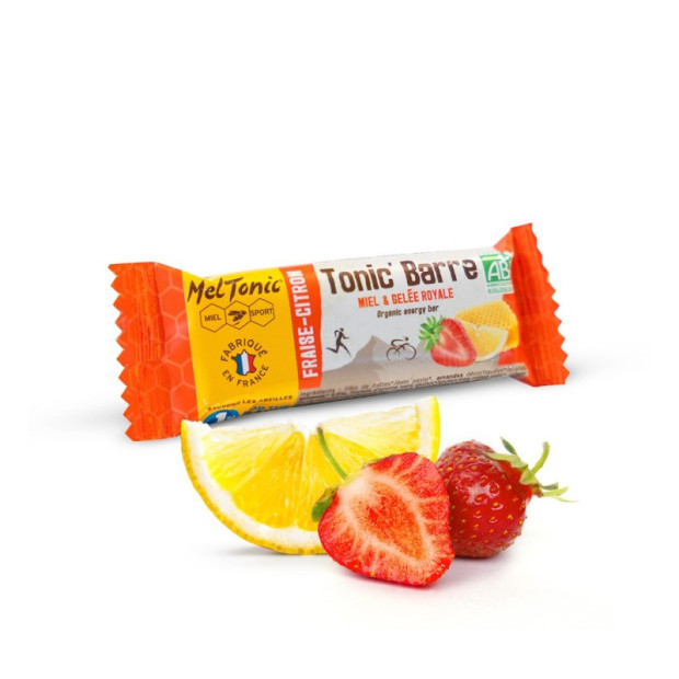 Barre Energétique Bio Meltonic Tonic Fraise Citron 4x25g