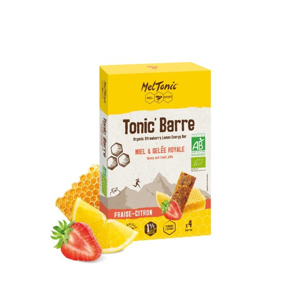 Barre Energétique Bio Meltonic Tonic Fraise Citron 4x25g