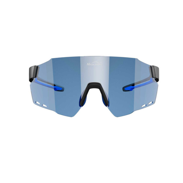 Lunettes MagicShine Windbreaker - Noir/Bleu - Verres Bleus