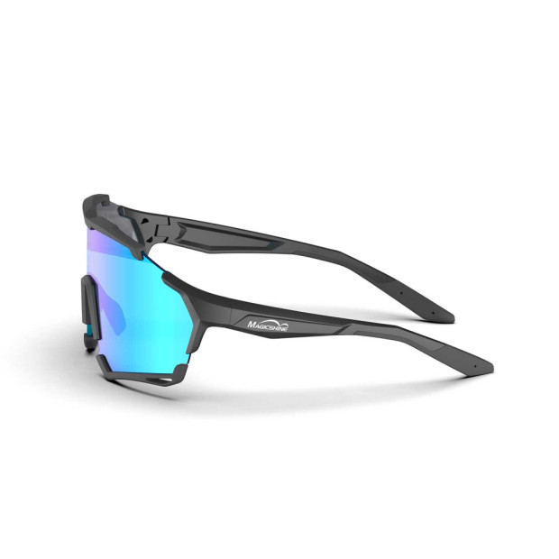 Lunettes MagicShine Versatiler Photochromiques - Noir - Verres Bleu Miroir